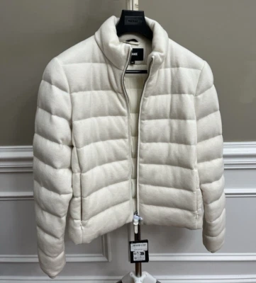 Nueva chaqueta de plumón de lana y cachemir Mackage Meliá con etiqueta talla M blanca Foto 1 de 4