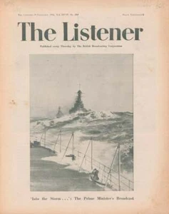 Winston CHURCHILL, Edmund BLUNDEN / Listener Vol XXVII No.684 - Imagen 1 de 1