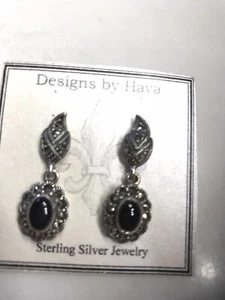 Sterling Silver Drop Modern designs by Hava Gemstone Studs/Earrings Value $55.00 - Picture 1 of 5