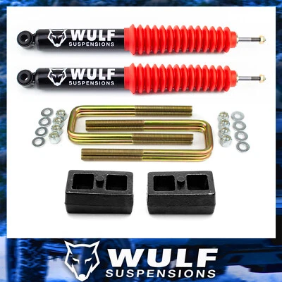 WULF 2" Rear Lift Blocks Lift Kit w/ WULF Shocks For 99-06 Toyota Tundra 2WD 4X4 - Image 1 of 4
