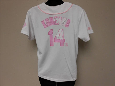 NEW-DIRTY-FLAWS Paul Konerko WHITE SOX YOUTH MEDIUM M 12-14 Majestic Jersey 25OM Cover