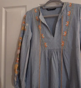 Zara Embroidered Dress Size S - Picture 1 of 4