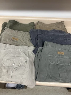 Cabelas Talla 48 Carga Lona Elastizada 7 Bolsillos Senderista Pantalones Cortos Lote de 6 Pares Foto 1 de 4