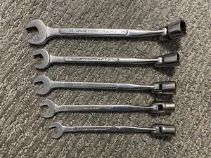 Juego de llaves de vaso giratorias y llave abierta Customcraft vintage de 5 piezas 3/8" - 3/4" - Imagen 1 de 14