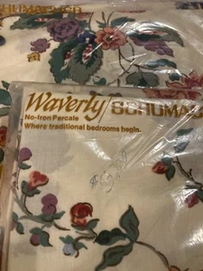 Vintage Waverly Schumacher  Burlington Twin Flat AND Fitted Sheet Set! NOS - Picture 1 of 17