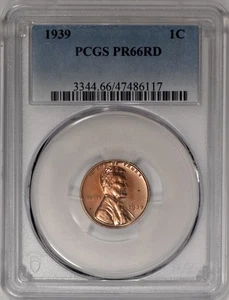 1939 Proof Lincoln One Cent 1c Penny PCGS PR66RD - Picture 1 of 3