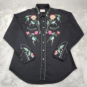 Tru-West Rockmount Ranch Wear Shirt Mens 2XL Western Pearl Snap Embroidered 6718 - Picture 1 of 14