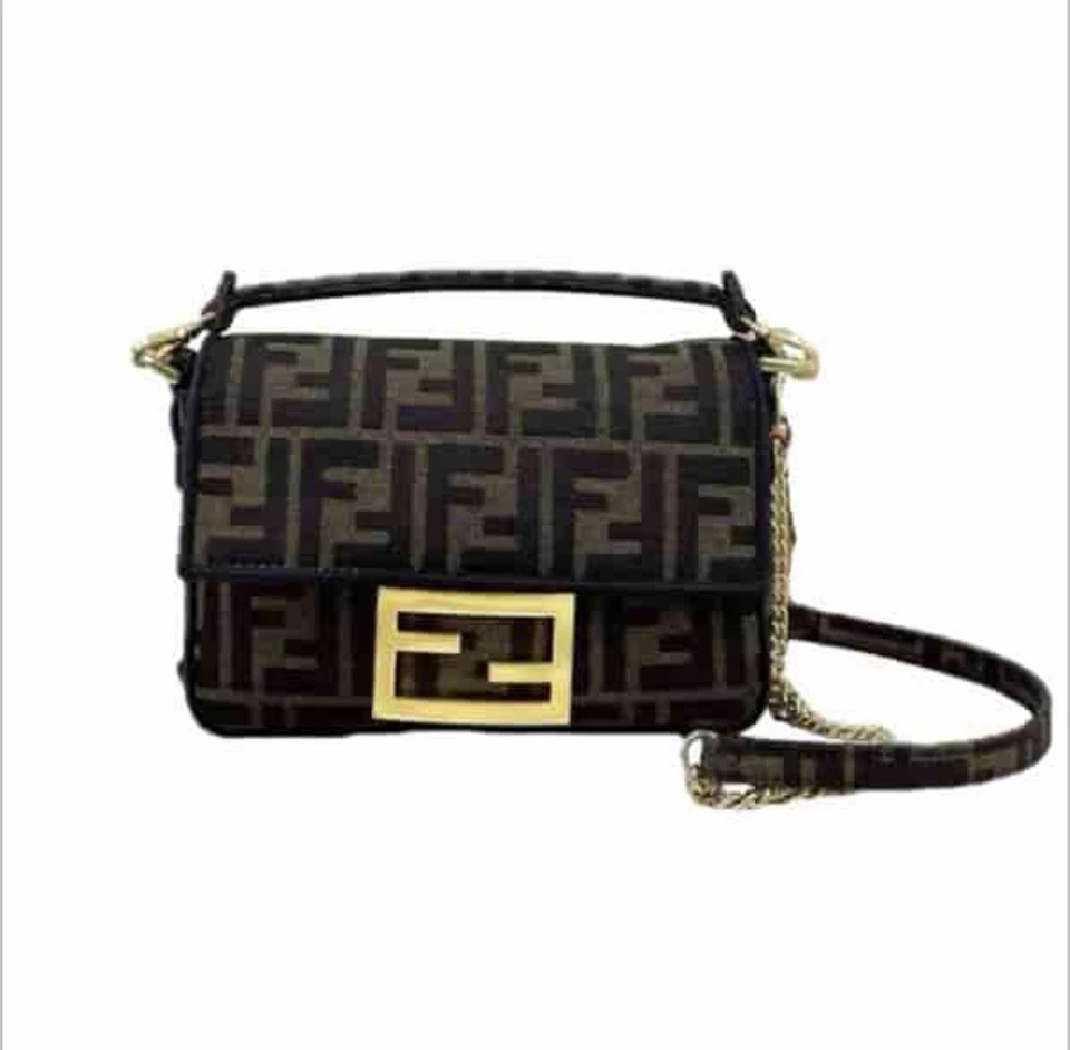 Fendi Baguette Crossbody Mini Brown Leather - Image 1 of 1