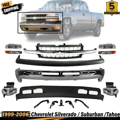 Front Bumper Kit For 1999-2002 Chevrolet Silverado 1500 /2000-06 Suburban /Tahoe - Image 1 of 4