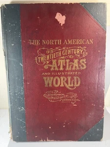 Weltatlas 1903 20. Jahrhundert von J. Martin Miller antikes Kartenbuch - Bild 1 von 19