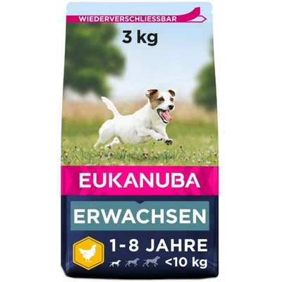 Eukanuba Hundefutter Huhn für kleine Rassen Premium Trockenfutter 3 kg - Bild 1 von 4