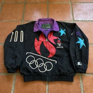Vintage 1996 Atlanta Olympics Centennial Windbreaker Starter Jacket Size Medium - Bild 1 von 8