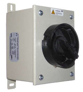20 Amp Fire Rated Switch Disconnector 6 Pole 20A IP65 Weatherproof Rotary Switch - Picture 1 of 8