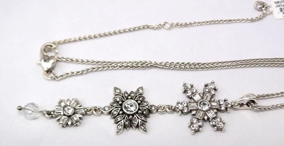 Nuevo con etiquetas Collar de vacaciones Brighton Winter Miracle plata y cristal copo de nieve $118 Foto 1 de 4