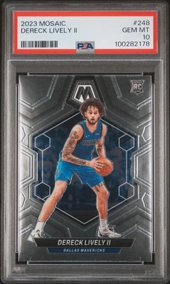 2023 PANINI MOSAIC #248 DERECK LIVELY II ROOKIE RC PSA 10 - Image 1 of 2