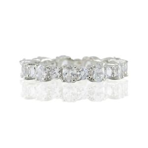 Oval and Round CZ Crystal Eternity Band Ring 22 WR 34