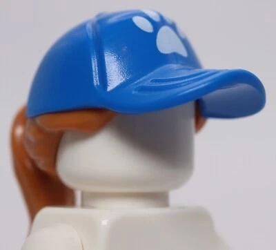 Lego Turrón Mediano Minifigura Cabello Combo Sombrero Cola de Caballo Azul Gorra Pata Foto 1 de 2