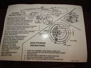 Calcomanía de instrucciones Ford Mustang Jack principios de 1967 DF-145 con licencia oficial - Imagen 1 de 2