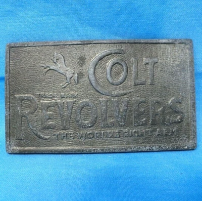 Colt Revolvers Promo Belt Buckle Rampant Colt Pony Logo Vtg 70s          .CVB128 - Image 1 of 4