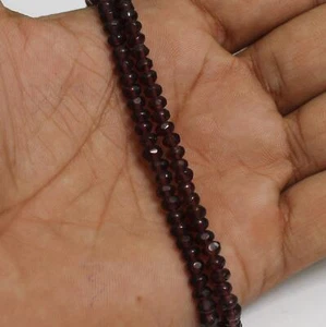 100+Pcs, 4mm Purple Glass Faceted Crystal RONDELLE Beads - Picture 1 of 8