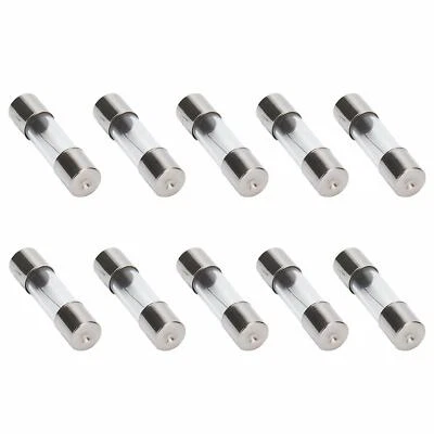 10 Pcs F5AL Fast-Blow Fuse 5A 250V Glass Fuses 5 x 20 mm (5amp) (F5A) - Image 1 of 2