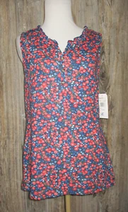 Liberty Lane Sleeveless Ditsy Floral TankTop Womens Size Small NWT Cottage Core - Picture 1 of 12