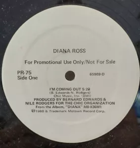 Diana Ross - I'M COMING OUT - 12" - 1980 - PROMO - b/w Mira Waters - Imagen 1 de 2