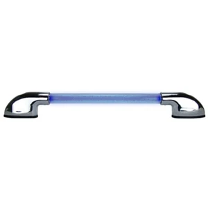 Caravan LED Blue Illuminated Hand Rail 12 Volt Chrome plated zinc alloy End Caps - Picture 1 of 2