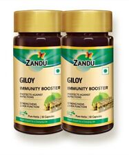 Zandu Giloy Capsules (Guduchi) 120 Veg Capsules, Natural Giloy Extract, Antioxid