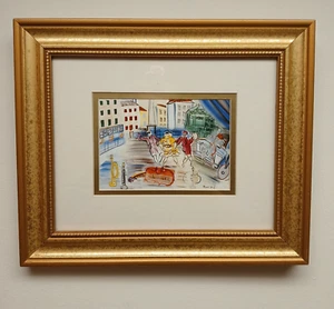 Raoul Dufy Framed Matted Lithograph Print The Three Masks / Les Trois Masques - Picture 1 of 10
