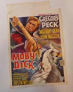 Moby Dick Gregory Peck Orson Welles affiche cinema originale 1956 - Photo 1/1