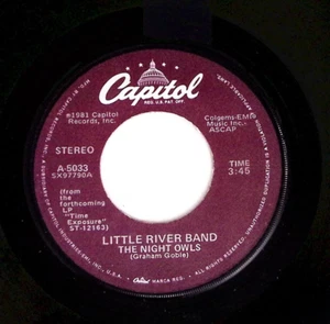 LITTLE RIVER BAND – THE NIGHT OWLS / SUICIDE BOULEVARD CAPITOL VINYL 45 79-99 - Picture 1 of 3