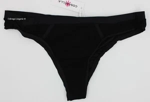Neu mit Etikett Cosabella Veron0511 "Verona" niedriger Netz-Minikini, Tanga schwarz Italien - Bild 1 von 8