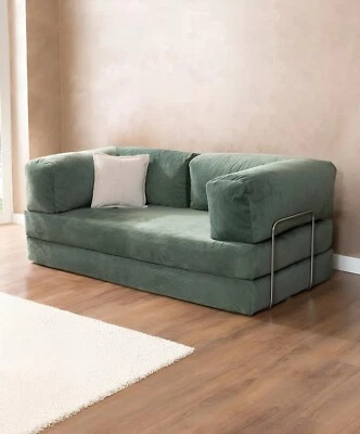 Sofá de peluche, sofá de peluche de pana, sofá cama de piso, sofá de actividades Foto 1 de 4