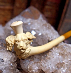 FINE PIPE FUME CIGARETTE de femme EN ÉCUME DE MER SCULPTÉE " - Bild 1 von 6