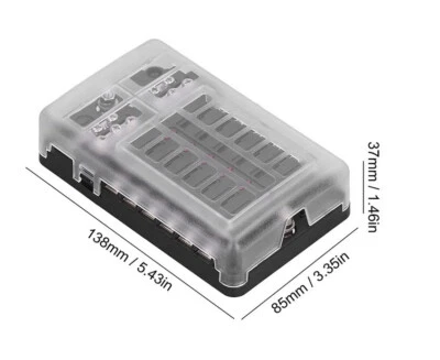 TOHUBE Blocs Fusible Lame ATC/ATO, Porte Fusible Voiture ENDARK, Boîte Fusibles - Photo 1/4