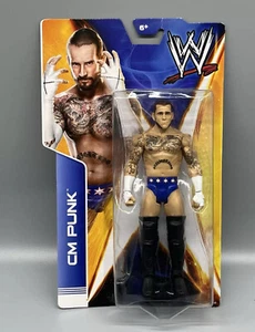 WWE Mattel Basic CM Punk Blue Trunks Wrestling Action Figure Signature Series 7 - Picture 1 of 2