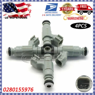 Juego de 4 inyectores de combustible para Chrysler PT Cruiser 2001-2003 2,4 L L4 gasolina 0280155976 Foto 1 de 4