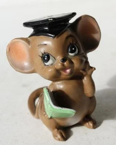 Josef Originals Figurine Graduation Mouse Cap Book Village Series Ceramic Japan - Picture 1 of 1