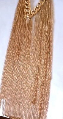 Gargantilla para mujer con babero enchapado en oro en cascada única envío gratis Foto 1 de 4