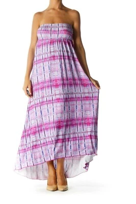 Maxi Vestido de Playa Ella Moss Para Mujer Talla XS Sin Tirantes Cintura Imperio Alto Bajo Elastizado  Foto 1 de 4