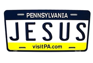 PENNSYLVANIA STATE JESUS METAL CAR NOVELTY LICENSE PLATE AUTO TAG - Picture 1 of 15