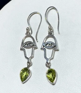 Evil - Orecchini Peridoto in Argento Sterling 925 Gioielli JY1521 - Foto 1 di 1