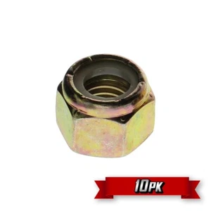 Nylock Nut (Nylon Insert Lock Nut), 5/8"-11 Thread, Yellow Zinc, GR.8 {10pk} - Picture 1 of 2