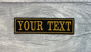 1 LINE NAME CUSTOM PERSONALISED PATCH SEW ON BIKER SCOOTER FANCY DRESS - Picture 1 of 1