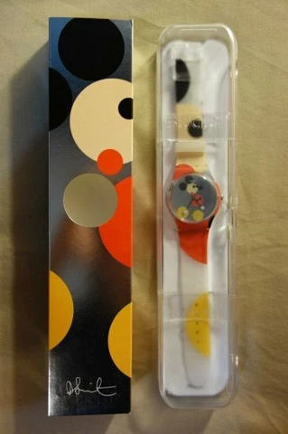 Swatch Disney Mickey The True Original Mirror Spot Clock Unisex Adult Wristwatch Cover