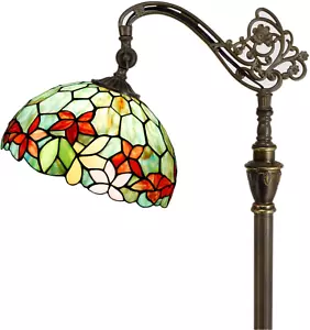 Tiffany Floor Lamp Stained Glass Lamp 18.88X12X67 Inch Angle Adjustable Arched G - Picture 1 of 8