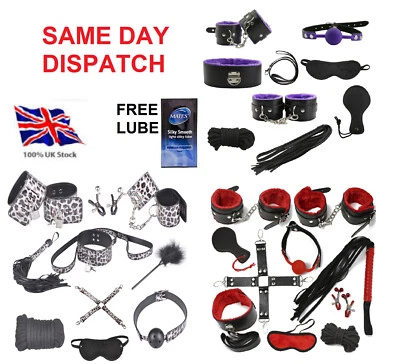 EROTIQ Bondage Collar Restraint Set Kit Blindfold BDSM Sex Toys for Couples Men Women