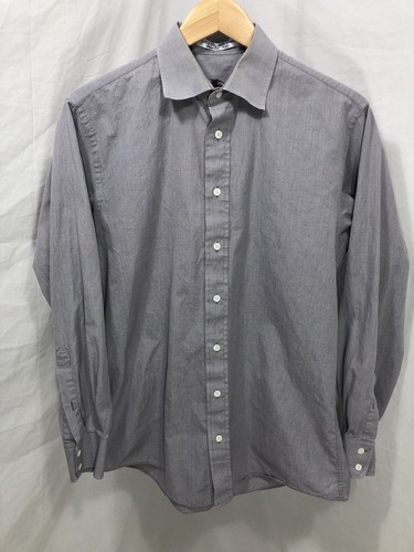 Camicia vintage Burberrys 15 5x34 USA pied de poule manica lunga abbottonata