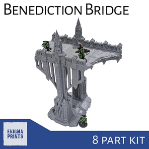 Benediction Bridge Ruins - 28mm Gothic 3D Printed Terrain for Tabletop Wargaming - Picture 1 of 8